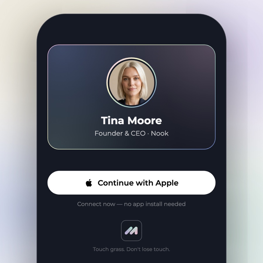 App Clip — sharing your Mētan card