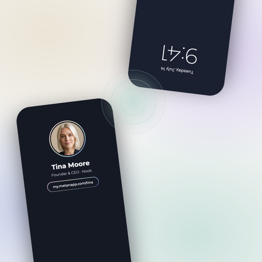 NameDrop — sharing your Mētan card