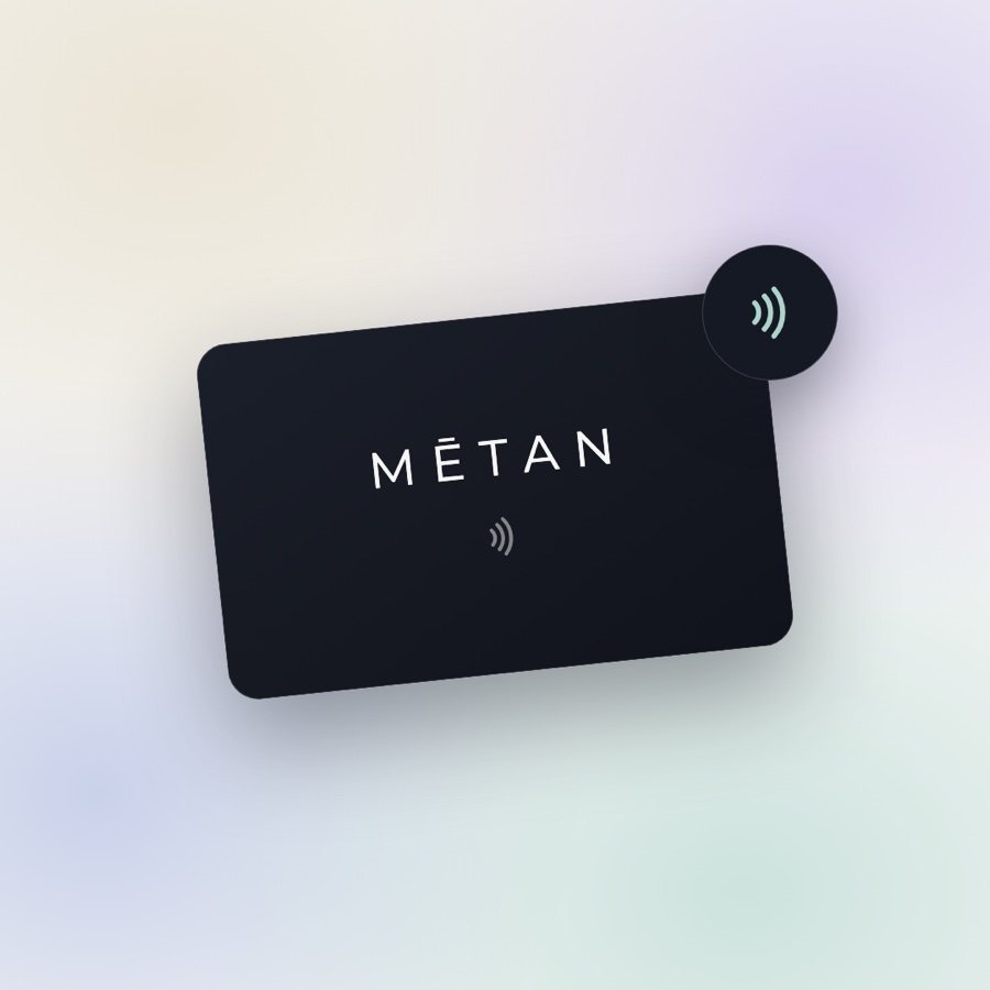 NFC tap — sharing your Mētan card